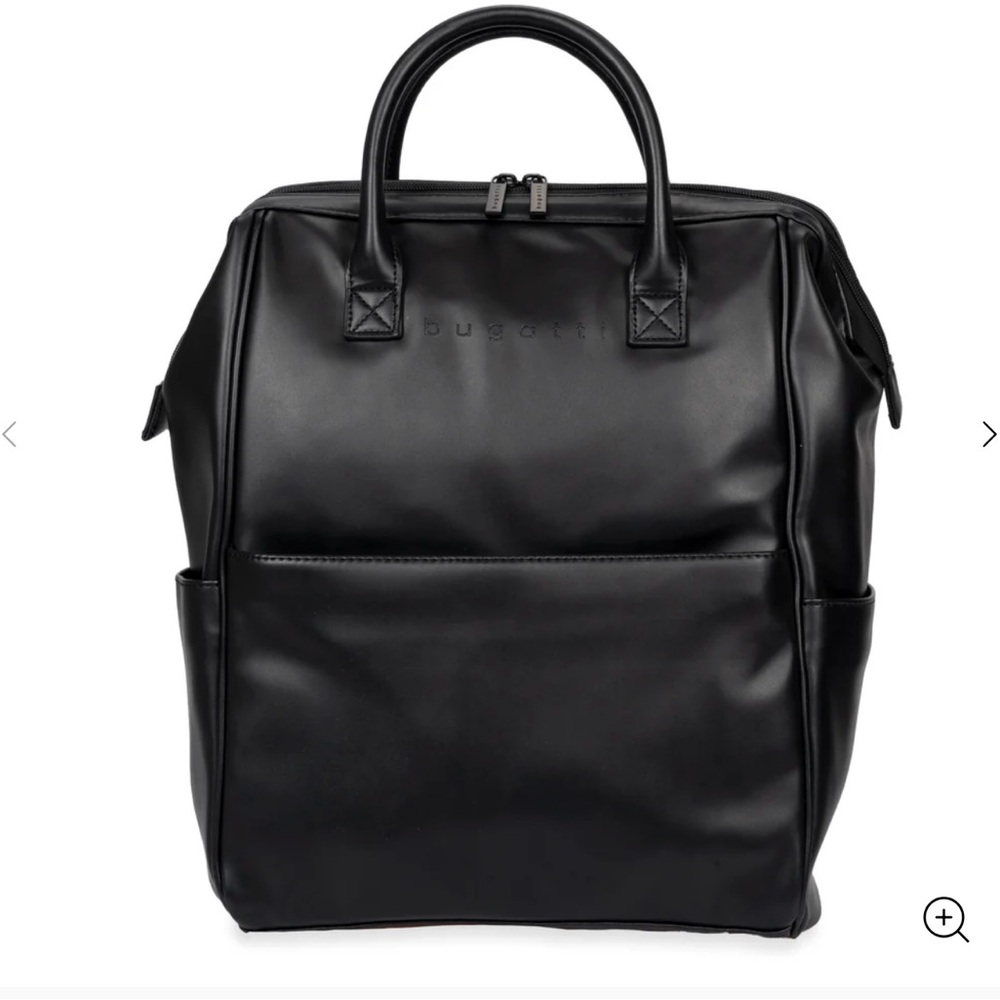 Bugatti Black Backpack Sleek Minimalist Design